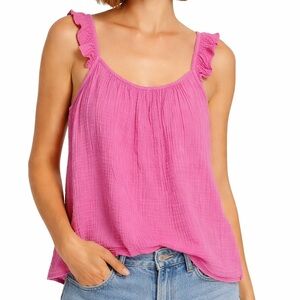 XiRENA Rue Cotton Gauze tank Top in Pink size S